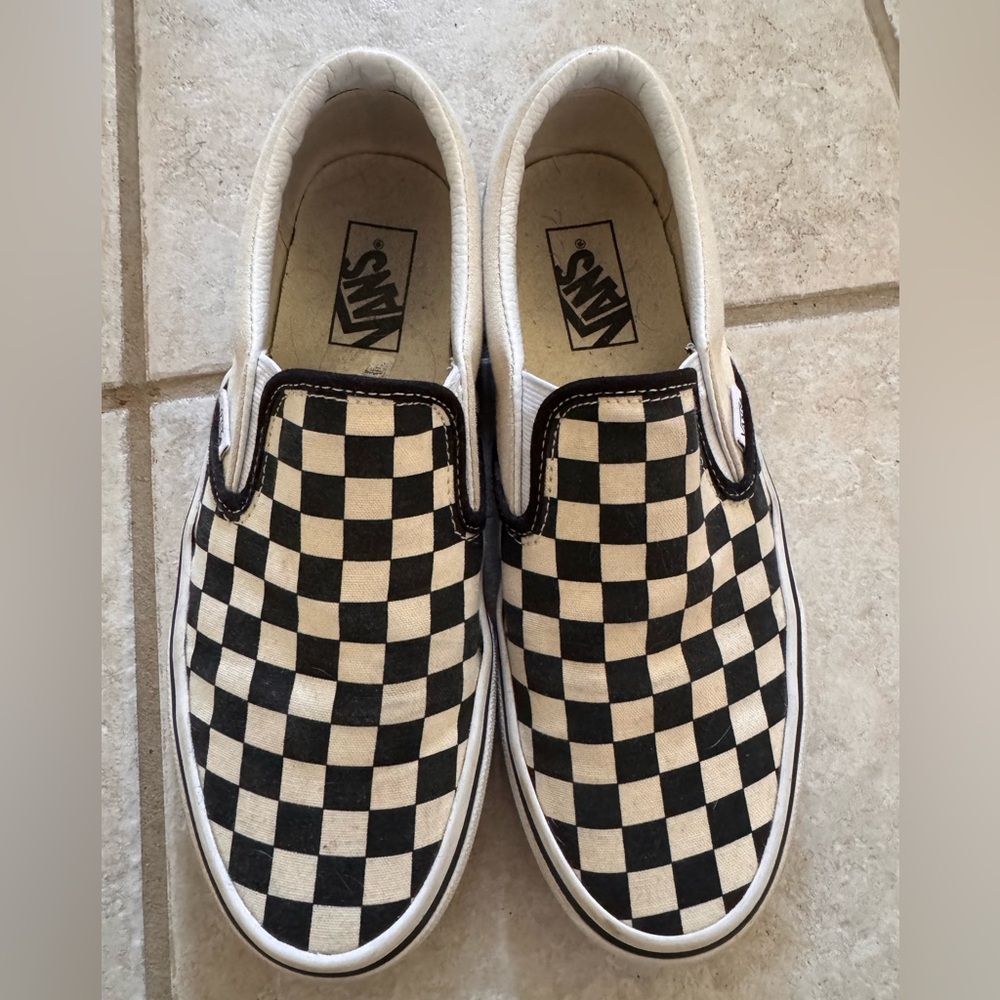 Vans Black and White Checkerboard Sneakers